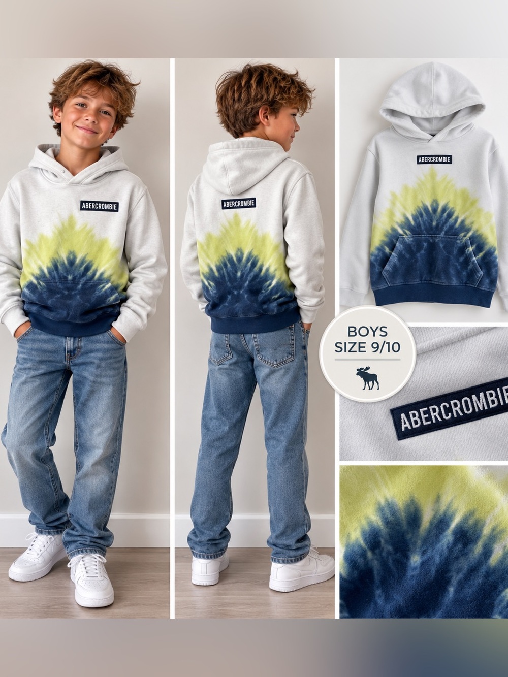Abercrombie Kids Tie-Dye Hoodie - Size 9/10